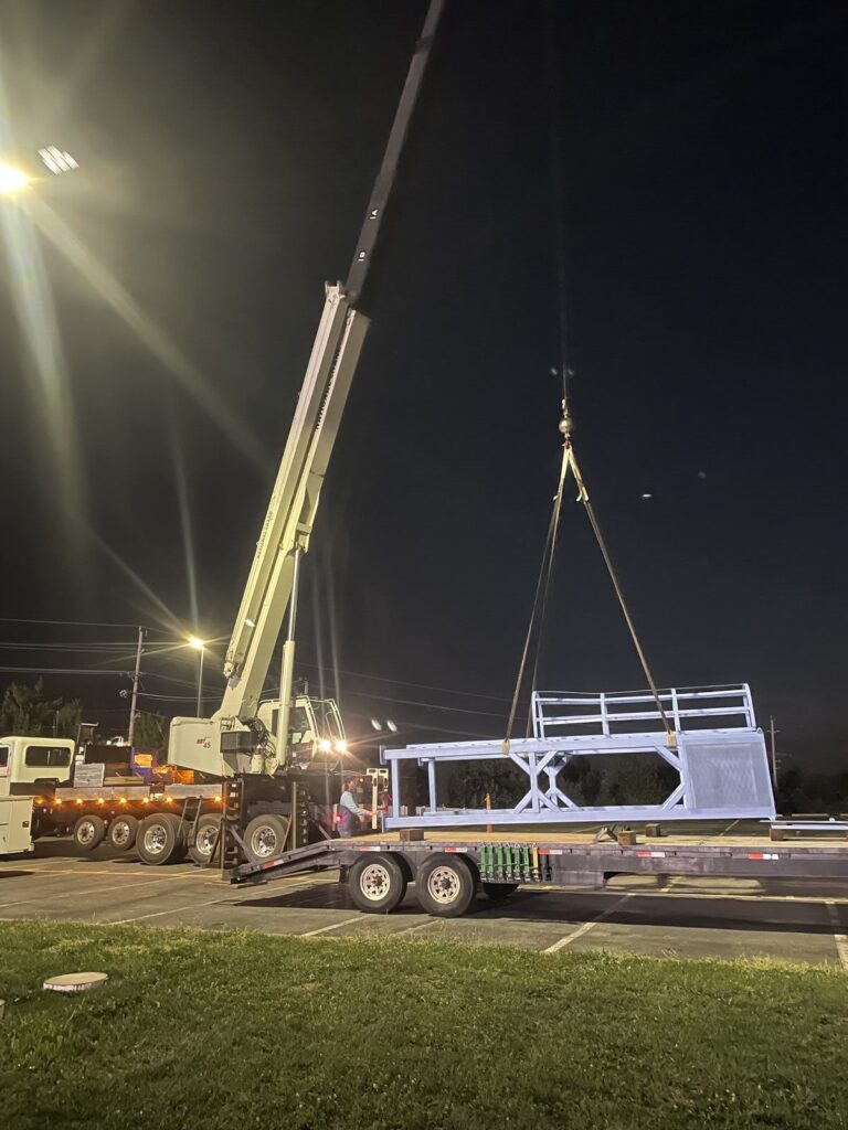 Steel Building Erection, Staging