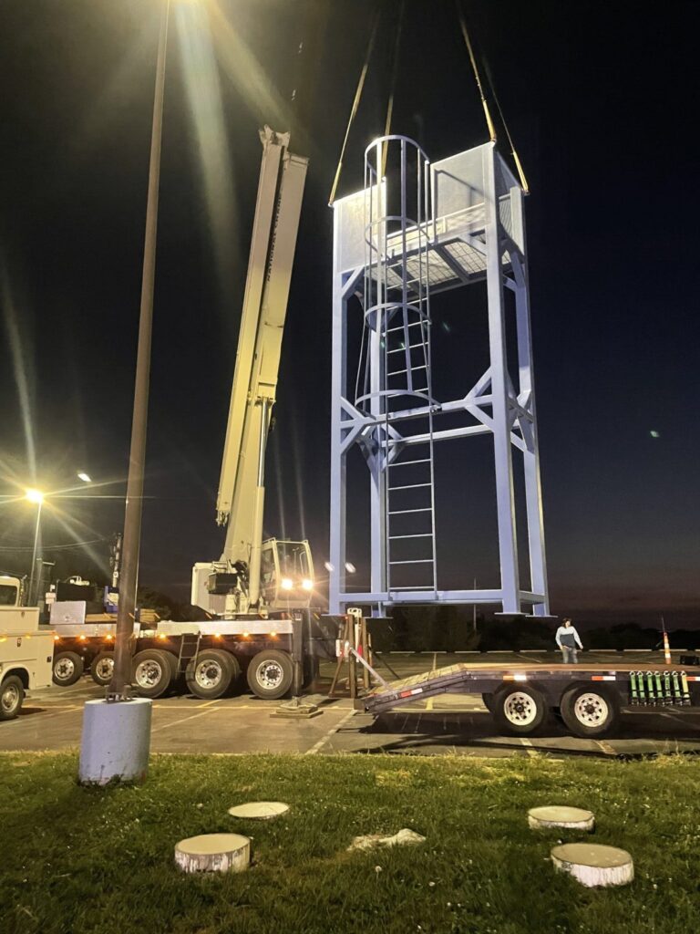 Steel Building Erection, Staging